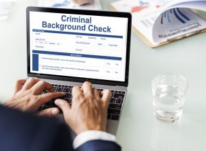 Criminal Background Check Insurance Form Concept - pre employment screening