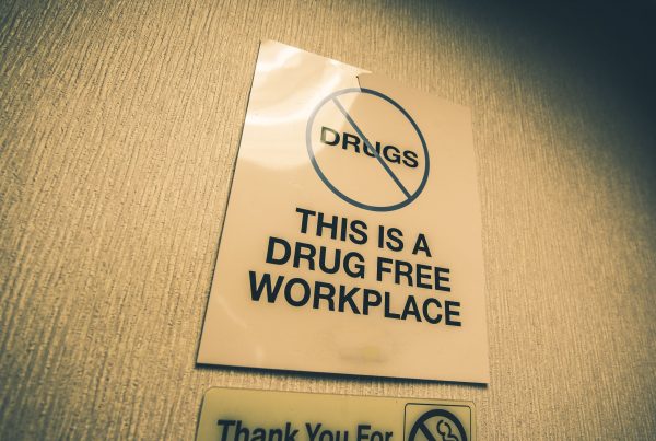 Drug Free Workplace Office Sign. Drugs Prohibited.