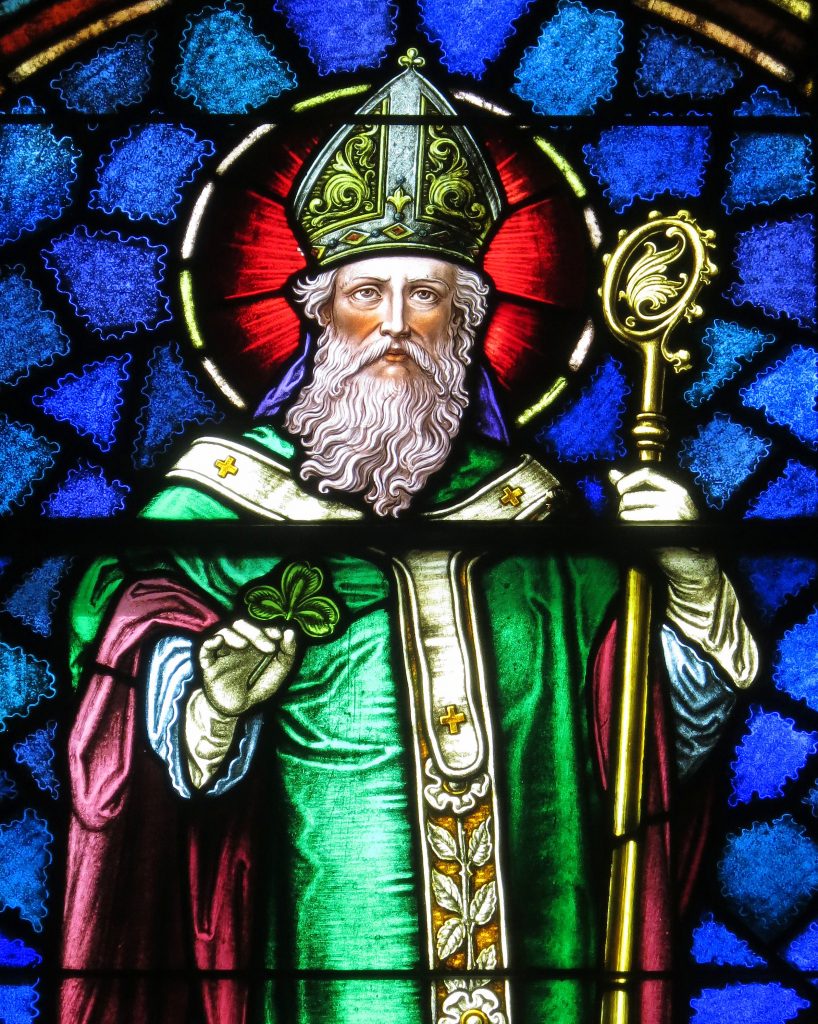 Saint_Patrick_Catholic_Church_(Junction_City,_Ohio)_-_stained_glass,_Saint_Patrick_-_detail